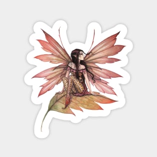 Autumn Drifting Fairy Fantasy Art Sticker